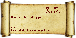 Kali Dorottya névjegykártya